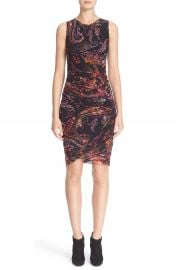 Fuzzi Paisley Print Tulle Sheath Dress at Nordstrom