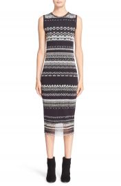 Fuzzi Stripe Tulle Sheath Dress at Nordstrom