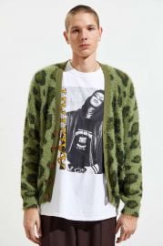 Fuzzy Cheetah Print Cardigan by Urban Outfitters at Urban Outfitters