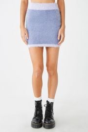 Fuzzy Colorblock Skirt at Forever 21