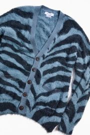 Fuzzy Tiger Print Cardigan by Urban Outfitters at Urban Outfitters