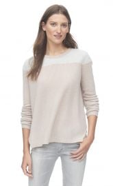 Fuzzy blocked cashmere sweater at Rebecca Taylor