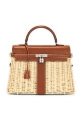 Fwrd Renew Hermes Kelly Wicker Picnic 35 at Revolve