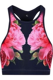 G Label Peonies floral-print stretch sports bra at The Outnet