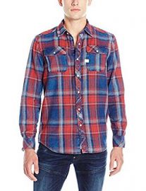 G-Star Raw Men s Landoh Indigo Meto Flannel Check Shirt at Amazon