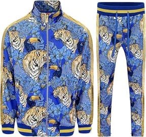 G-Style USA Men's Tiger Pattern Tracksuit Sets at Amazon