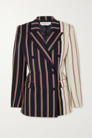 GABRIELA HEARST Mccoi double-breasted striped wool and silk-blend twill blazer NET-A-PORTER at Net a Porter