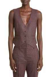 GABRIELA HEARST Womens Zelos Strech Wool Silk Tweed Vest at Nordstrom