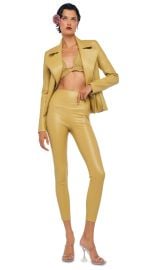 GANG JACKET TO WAIST Asparagus Norma Kamali at Norma Kamali