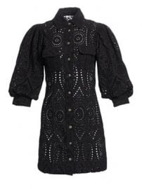 GANNI - Broderie Anglaise Mini Dress at Saks Fifth Avenue