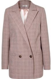 GANNI - Checked cady blazer at Net A Porter