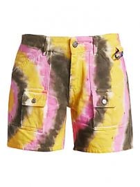 GANNI - Colored Washed Denim Shorts at Saks Fifth Avenue