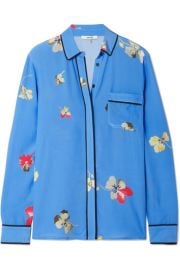 GANNI - Joycedale floral-print silk crepe de chine shirt at Net A Porter