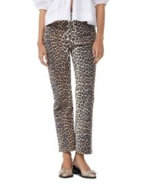 GANNI Betzy Cropped Jeans in Leopard Bloomingdales at Bloomingdales