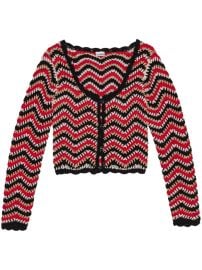 GANNI Cropped organic-cotton Crochet Cardigan - at Farfetch