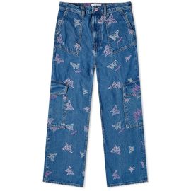 GANNI Embroidery Denim Butterfly Jeans Denim END at END.