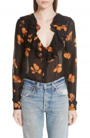 GANNI Fairfax Georgette Top at Nordstrom