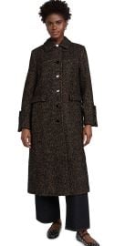 GANNI Herringbone Wool Coat Shitake 38 at Shopbop