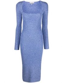 GANNI M  lange ribbed-knit Fitted Dress - Farfetch at Farfetch