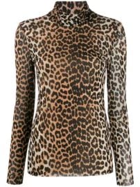 GANNI Mesh Leopard Top - Farfetch at Farfetch