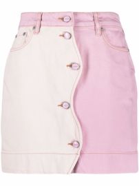 GANNI Panelled Denim Mini Skirt - at Farfetch