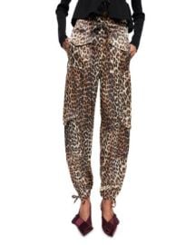 GANNI Printed Satin Pants Bloomingdales at Bloomingdales