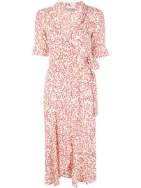 GANNI Printed Wrap Dress - Farfetch at Farfetch