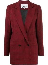 GANNI Suiting checked blazer Suiting checked blazer at Farfetch