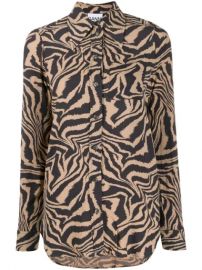 GANNI Tiger Swirl Print Buttoned Shirt - Farfetch at Farfetch