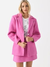 GANNI Women39s Twill Wool Suiting Fitted Blazer Saint Bernard at St. Bernard