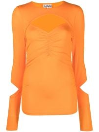 GANNI cut-out long-sleeved Top - at Farfetch