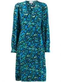 GANNI floral-print Wrap Dress - Farfetch at Farfetch