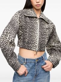 GANNI leopard-print Jacket White at Farfetch