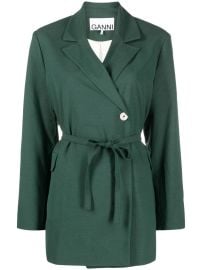 GANNI off-centre Belted Blazer - at Farfetch