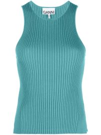 GANNI ribbed-knit Tank Top - at Farfetch