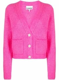 GANNI wool-blend Cardigan - at Farfetch