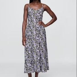 GAP Dresses Nwt Gap Floral Vneck Maxi Dress In Purple Print Poshmark at Poshmark