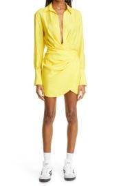 GAUGE81 Naha Long Sleeve Silk Shirtdress at Nordstrom