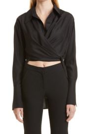 GAUGE81 Sabinas Wrap Front Silk Shirt at Nordstrom