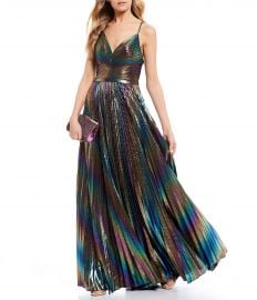 GB Social Iridescent Pleated Long Dress  Dillardx27s at Dillards