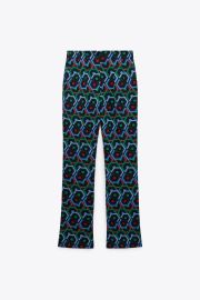 GEOMETRIC PRINT FLARED PANTS - Multicolored   United States at Zara