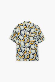 GEOMETRIC PRINT SHIRT - Blue   United States at Zara