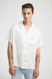 GEORGE SHORT SLEEVE SHIRT WHITE RTA PAISLEY at Rta