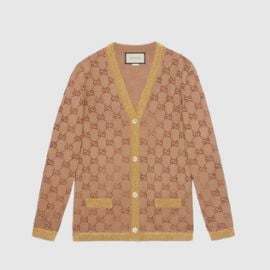 GG Jacquard Cardigan at Gucci