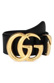 GG Marmont Lizard Buckle Leather Belt at Nordstrom