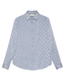  GG Silk Jacquard Shirt at Gucci