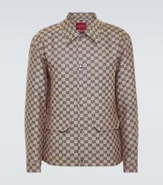 GG linen blend canvas jacket at Mytheresa