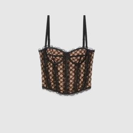 GG mesh corset top and Skirt by Gucci at Gucci