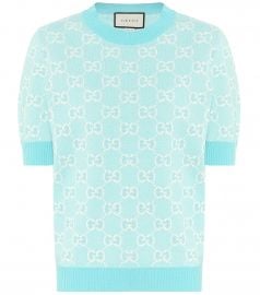 GG wool and cotton piqué sweater at Mytheresa