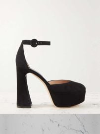 GIANVITO ROSSI 120 Holly suede platform pumps NET-A-PORTER at Net a Porter